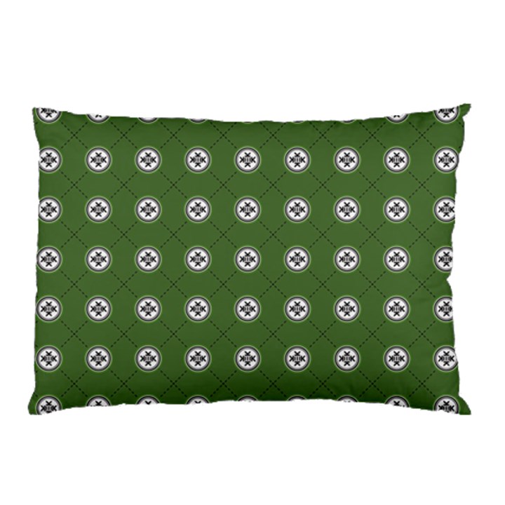 Logo Kekistan Pattern Elegant with lines on green background Pillow Case