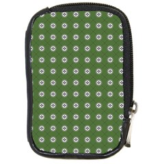 Logo Kekistan Pattern Elegant With Lines On Green Background Compact Camera Leather Case by snek