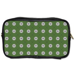 Logo Kekistan Pattern Elegant With Lines On Green Background Toiletries Bag (one Side) by snek