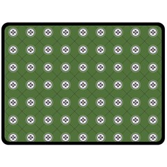 Logo Kekistan Pattern Elegant With Lines On Green Background Fleece Blanket (large) by snek