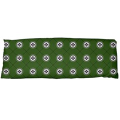 Logo Kekistan Pattern Elegant With Lines On Green Background Body Pillow Case (dakimakura) by snek