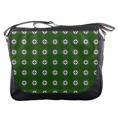 Logo Kekistan Pattern Elegant With Lines On Green Background Messenger Bag by snek