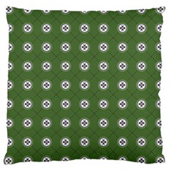 Logo Kekistan Pattern Elegant With Lines On Green Background Large Cushion Case (one Side) by snek