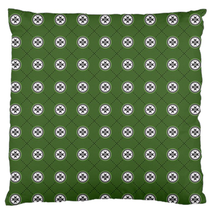 Logo Kekistan Pattern Elegant with lines on green background Standard Flano Cushion Case (Two Sides)