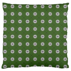 Logo Kekistan Pattern Elegant With Lines On Green Background Large Flano Cushion Case (two Sides) by snek