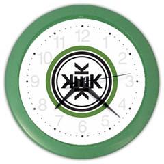 Official Logo Kekistan Circle Green And Black Color Wall Clock by snek