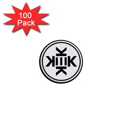 Official Logo Kekistan Circle Black And White 1  Mini Buttons (100 Pack)  by snek