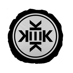 Official Logo Kekistan Circle Black And White Standard 15  Premium Round Cushions