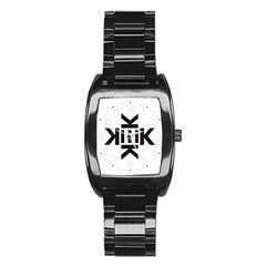 Official Logo Kekistan Circle Black And White Stainless Steel Barrel Watch by snek