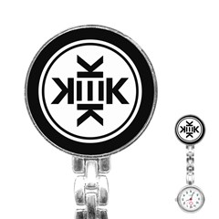 Official Logo Kekistan Circle Black And White Stainless Steel Nurses Watch by snek