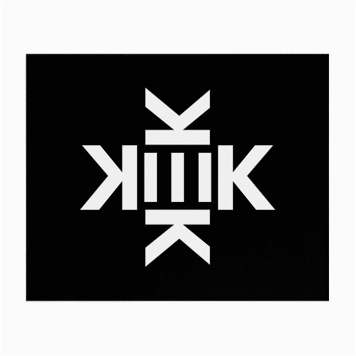 Official Logo Kekistan Circle Black and White on black background Small Glasses Cloth (2-Side)