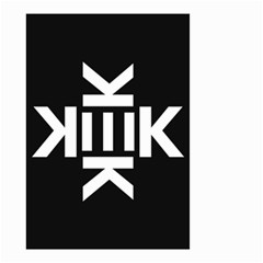 Official Logo Kekistan Circle Black And White On Black Background Small Garden Flag (two Sides) by snek