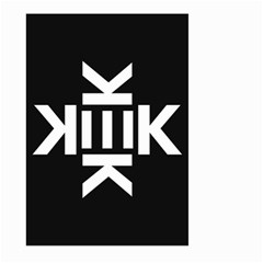 Official Logo Kekistan Circle Black And White On Black Background Large Garden Flag (two Sides) by snek