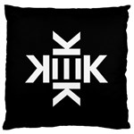 Official Logo Kekistan Circle Black and White on black background Large Flano Cushion Case (Two Sides) Front