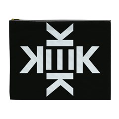 Official Logo Kekistan Kek Black And White On Black Background Cosmetic Bag (xl) by snek