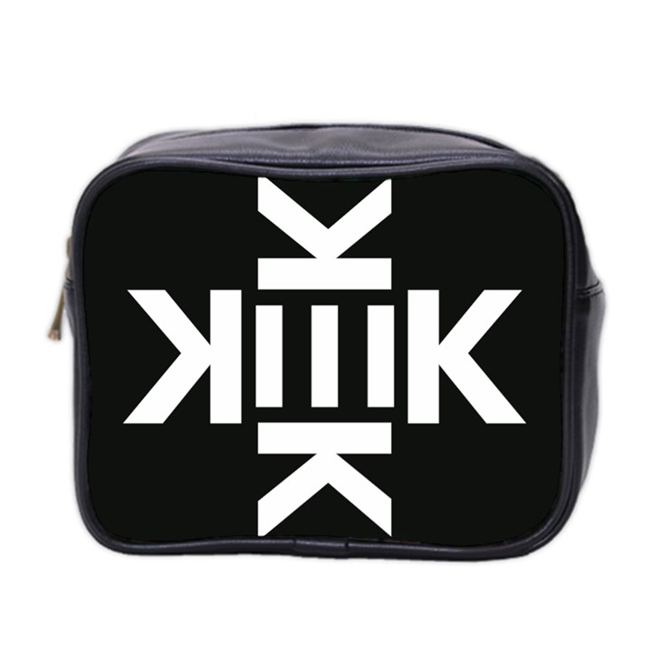 Official Logo Kekistan KEK Black and White on black background Mini Toiletries Bag (Two Sides)