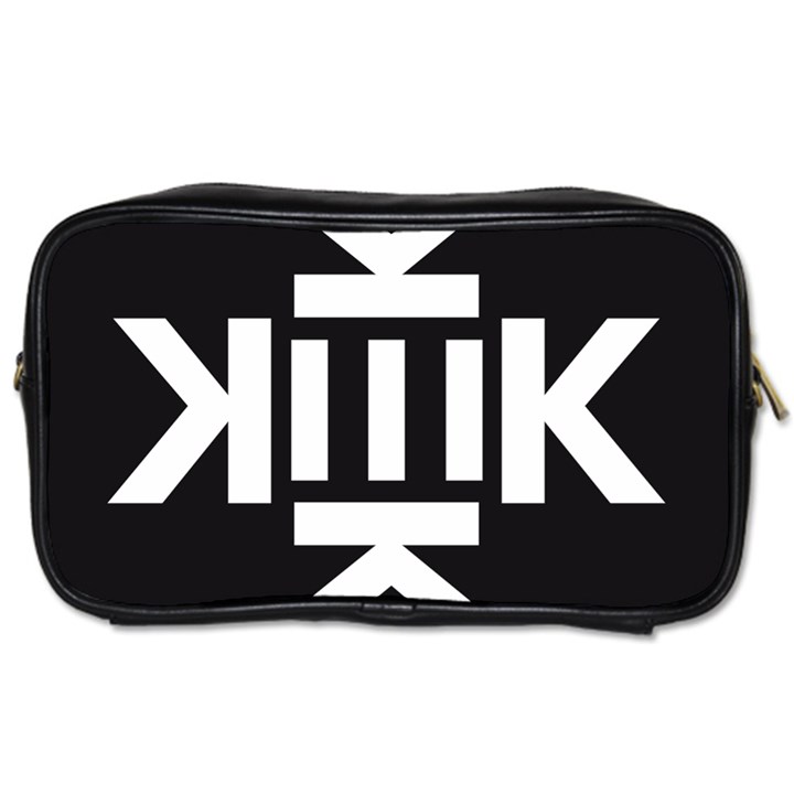 Official Logo Kekistan KEK Black and White on black background Toiletries Bag (One Side)