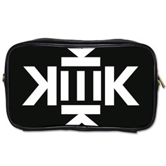 Official Logo Kekistan Kek Black And White On Black Background Toiletries Bag (two Sides) by snek