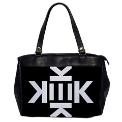 Official Logo Kekistan Kek Black And White On Black Background Oversize Office Handbag by snek