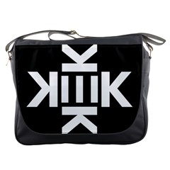 Official Logo Kekistan Kek Black And White On Black Background Messenger Bag by snek