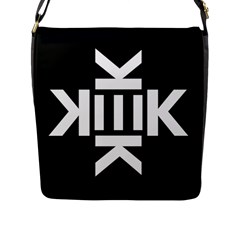 Official Logo Kekistan Kek Black And White On Black Background Flap Closure Messenger Bag (l) by snek