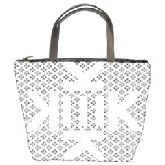 Logo Kek Pattern Black And White Kekistan Bucket Bag by snek