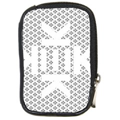 Logo Kek Pattern Black And White Kekistan Compact Camera Leather Case by snek