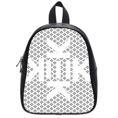 Logo Kek Pattern Black And White Kekistan School Bag (small) by snek