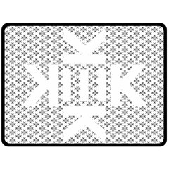 Logo Kek Pattern Black And White Kekistan Fleece Blanket (large)  by snek