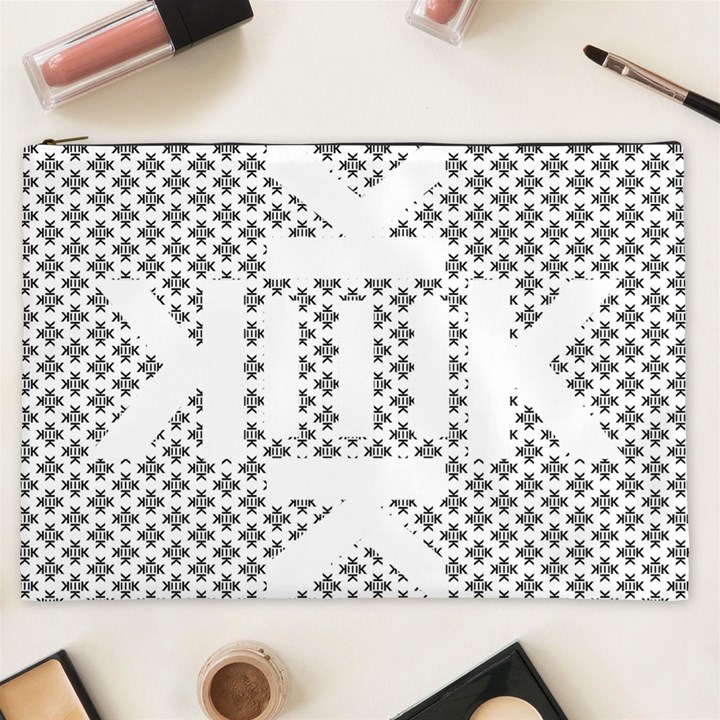 Logo Kek Pattern Black and White Kekistan Cosmetic Bag (XXL)