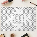 Logo Kek Pattern Black and White Kekistan Cosmetic Bag (XXL) Back