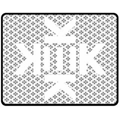 Logo Kek Pattern Black And White Kekistan Double Sided Fleece Blanket (medium)  by snek