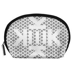 Logo Kek Pattern Black And White Kekistan Accessory Pouch (large) by snek