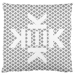 Logo Kek Pattern Black And White Kekistan Large Flano Cushion Case (one Side) by snek