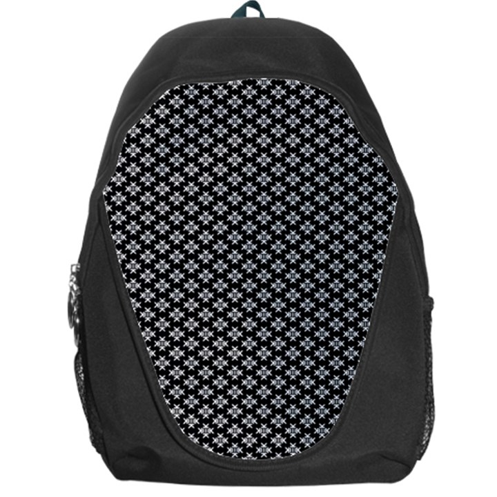 Logo Kek Pattern Black and White Kekistan black background Backpack Bag