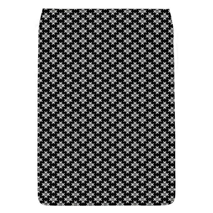 Logo Kek Pattern Black and White Kekistan black background Removable Flap Cover (L)