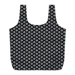 Logo Kek Pattern Black and White Kekistan black background Full Print Recycle Bag (L) Front