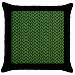 Logo Kek Pattern Black and Kekistan green background Throw Pillow Case (Black) Front