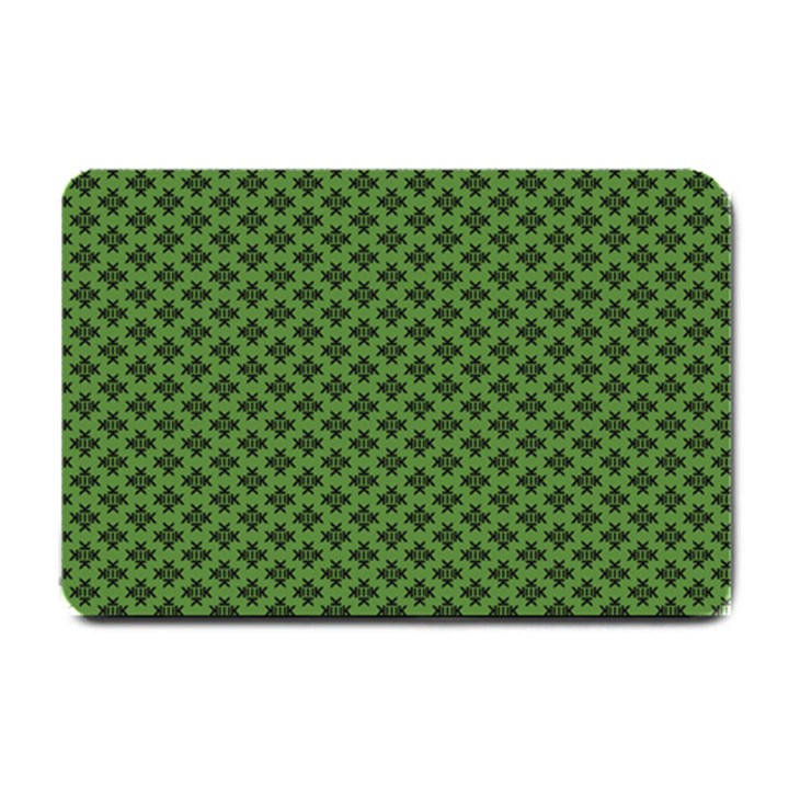 Logo Kek Pattern Black and Kekistan green background Small Doormat