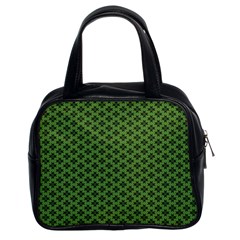 Logo Kek Pattern Black And Kekistan Green Background Classic Handbag (two Sides) by snek