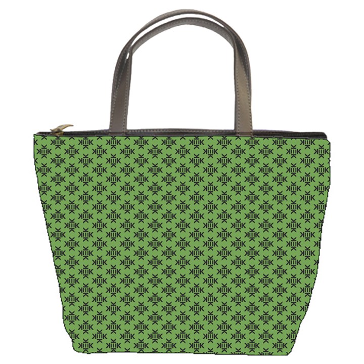 Logo Kek Pattern Black and Kekistan green background Bucket Bag