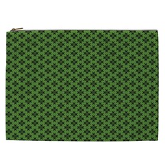 Logo Kek Pattern Black And Kekistan Green Background Cosmetic Bag (xxl) by snek