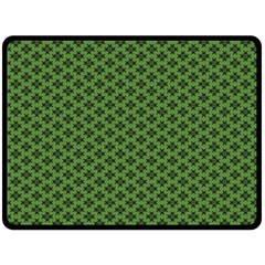 Logo Kek Pattern Black And Kekistan Green Background Double Sided Fleece Blanket (large) by snek