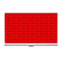 Maga Make America Great Again Usa Pattern Red Business Card Holder by snek