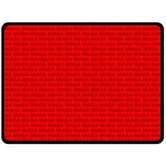 Maga Make America Great Again Usa Pattern Red Fleece Blanket (large)  by snek