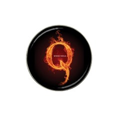 Qanon Letter Q Fire Effect Wwgowga Wwg1wga Hat Clip Ball Marker (4 Pack) by snek