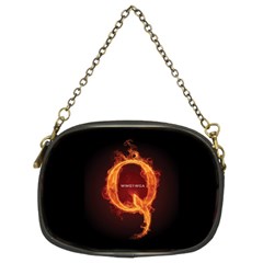 Qanon Letter Q Fire Effect Wwgowga Wwg1wga Chain Purse (two Sides) by snek