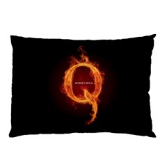 Qanon Letter Q Fire Effect Wwgowga Wwg1wga Pillow Case by snek