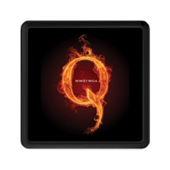 Qanon Letter Q Fire Effect Wwgowga Wwg1wga Memory Card Reader (square) by snek