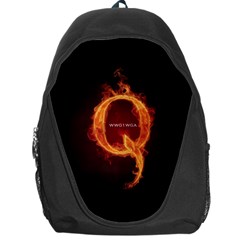 Qanon Letter Q Fire Effect Wwgowga Wwg1wga Backpack Bag by snek